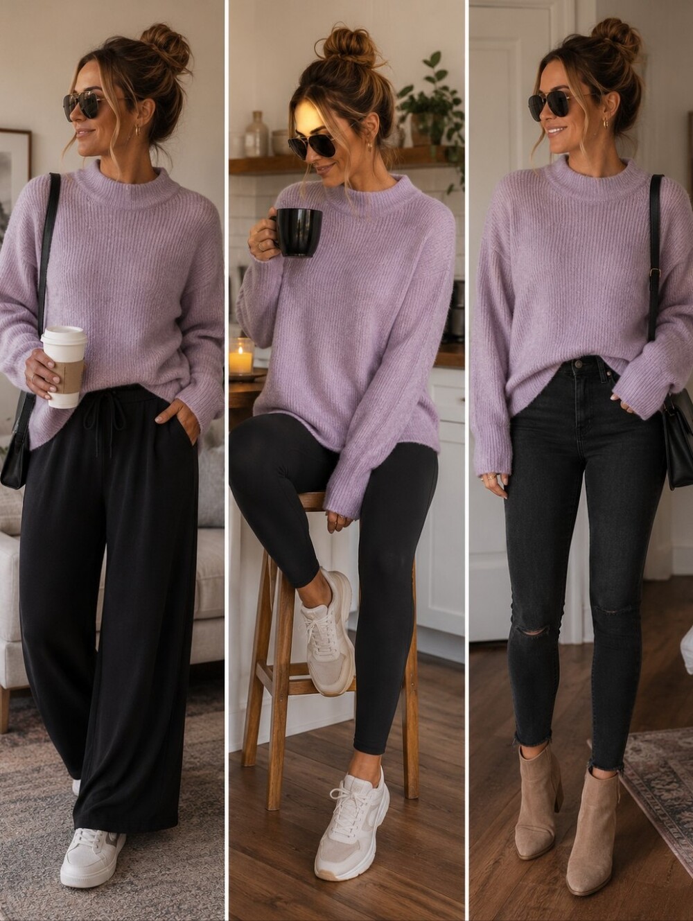 LAVENDER CREW PLUS SIZE SWEATER 💜